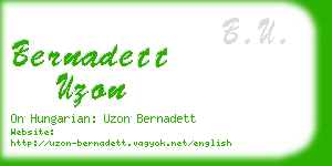 bernadett uzon business card